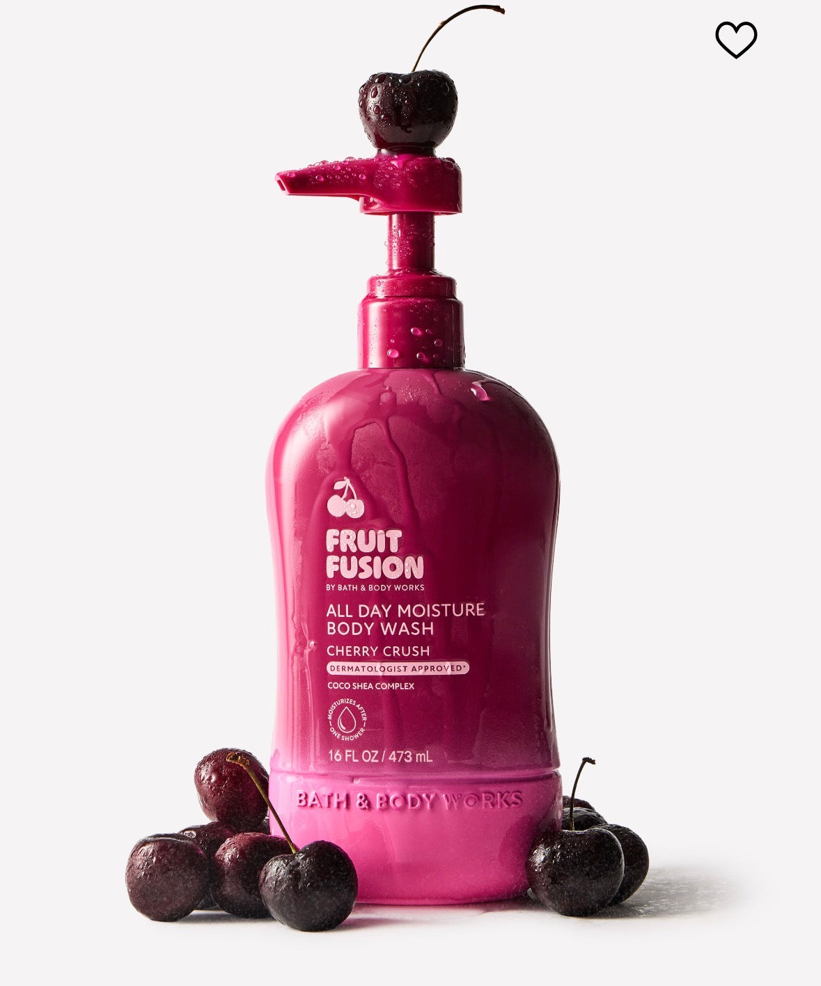 Bath & Body Works Fruit Fusion Cherry Crush All Day Moisture Body Wash 473 ml – Gel de Baño Hidratante