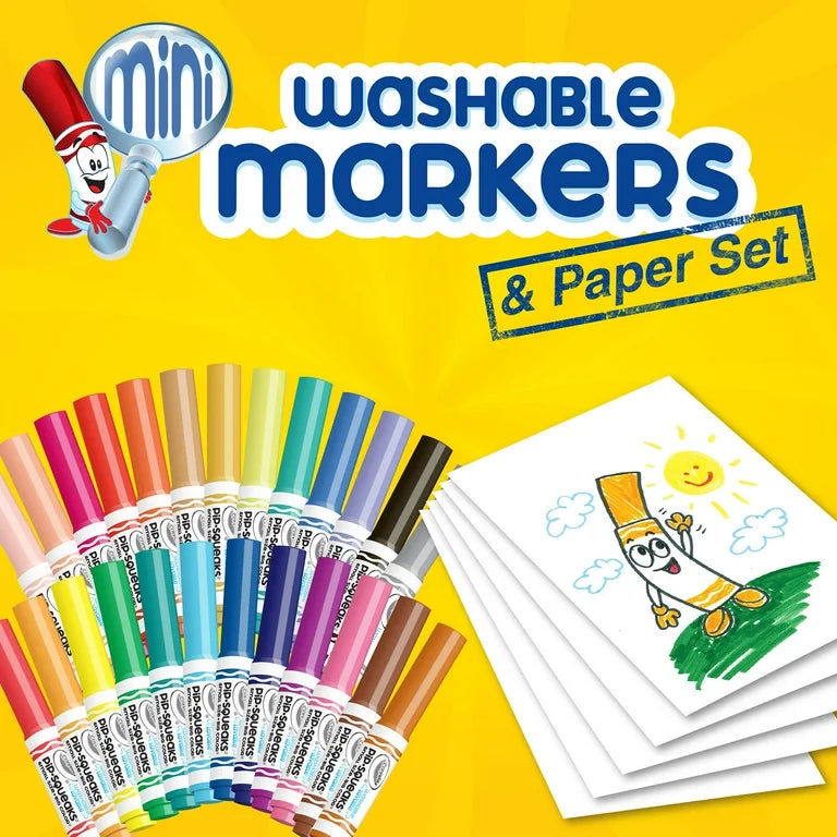 Juego de marcadores y papel lavables Crayola Pip-Squeaks