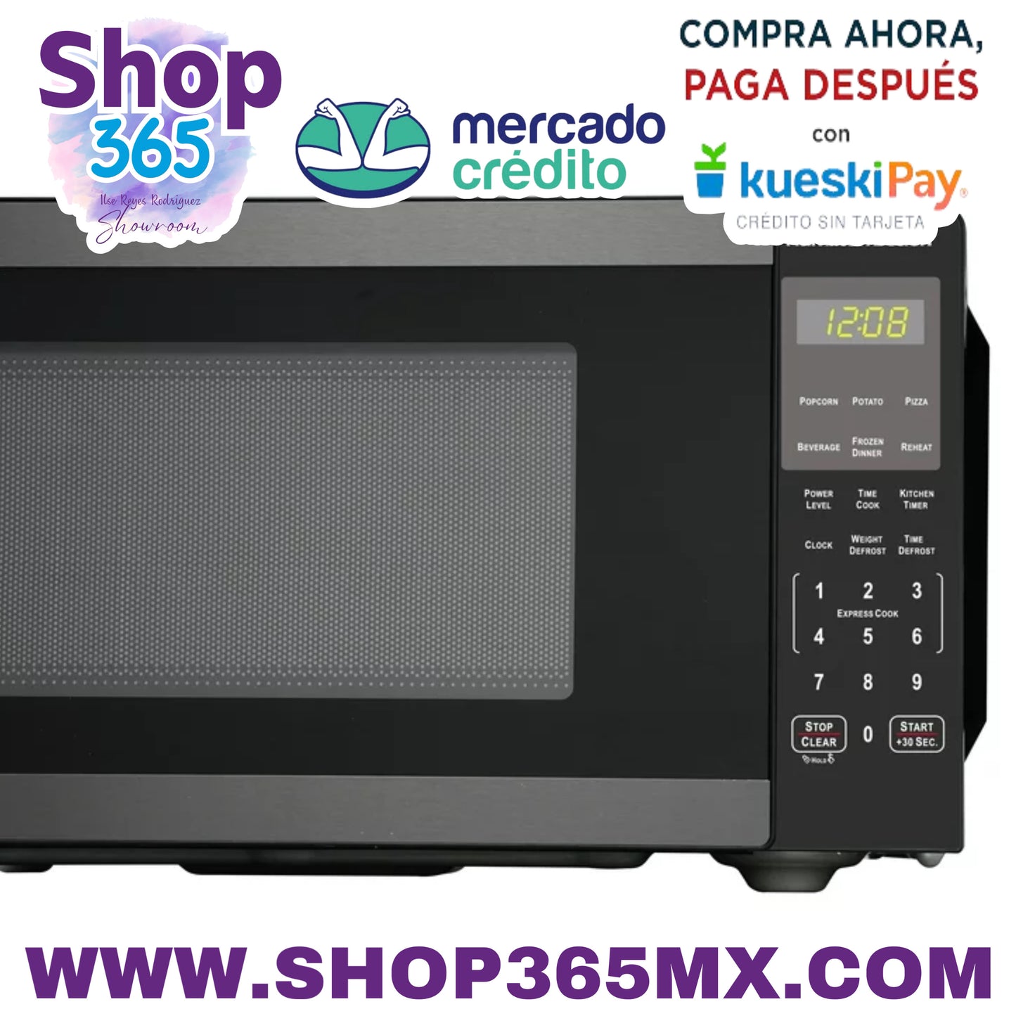 Horno microondas para encimera Hamilton Beach de 0,9 pies cúbicos, 900 vatios, acero inoxidable negro, nuevo