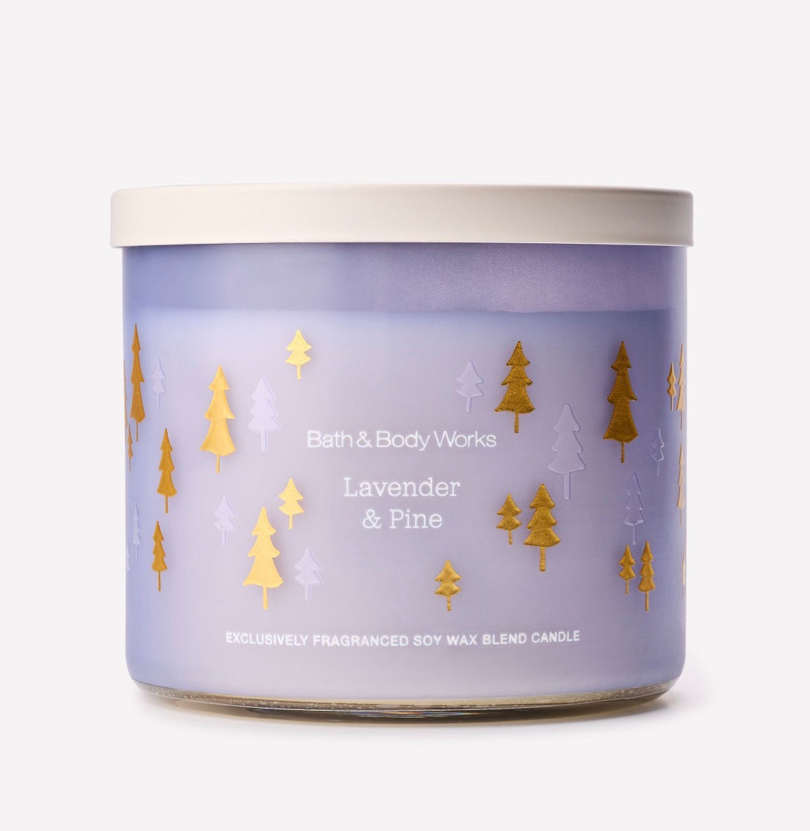 Bath & Body Works Lavender & Pine – Vela Aromática de 3 Mechas 411 g