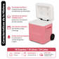 Igloo Hielera Nevera de 16 QT Laguna con Ruedas, Rosa Coral