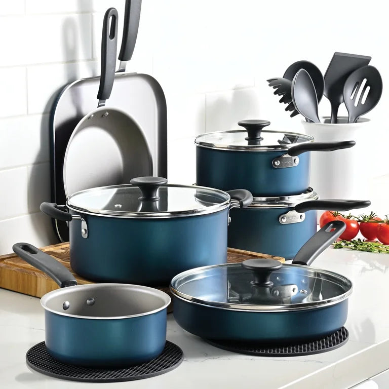 Tramontina Primaware Juego de Utensilios de Cocina Antiadherentes de 18 Piezas Azul