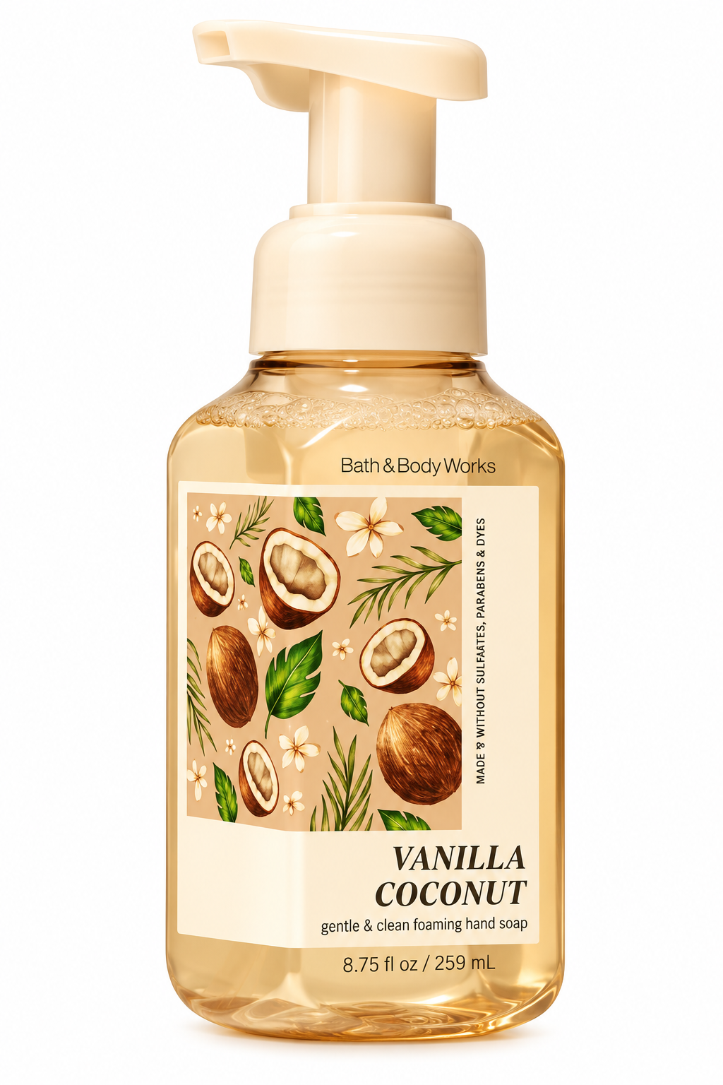 Jabón Espumoso Vanilla Coconut Bath & Body Works 259 ml