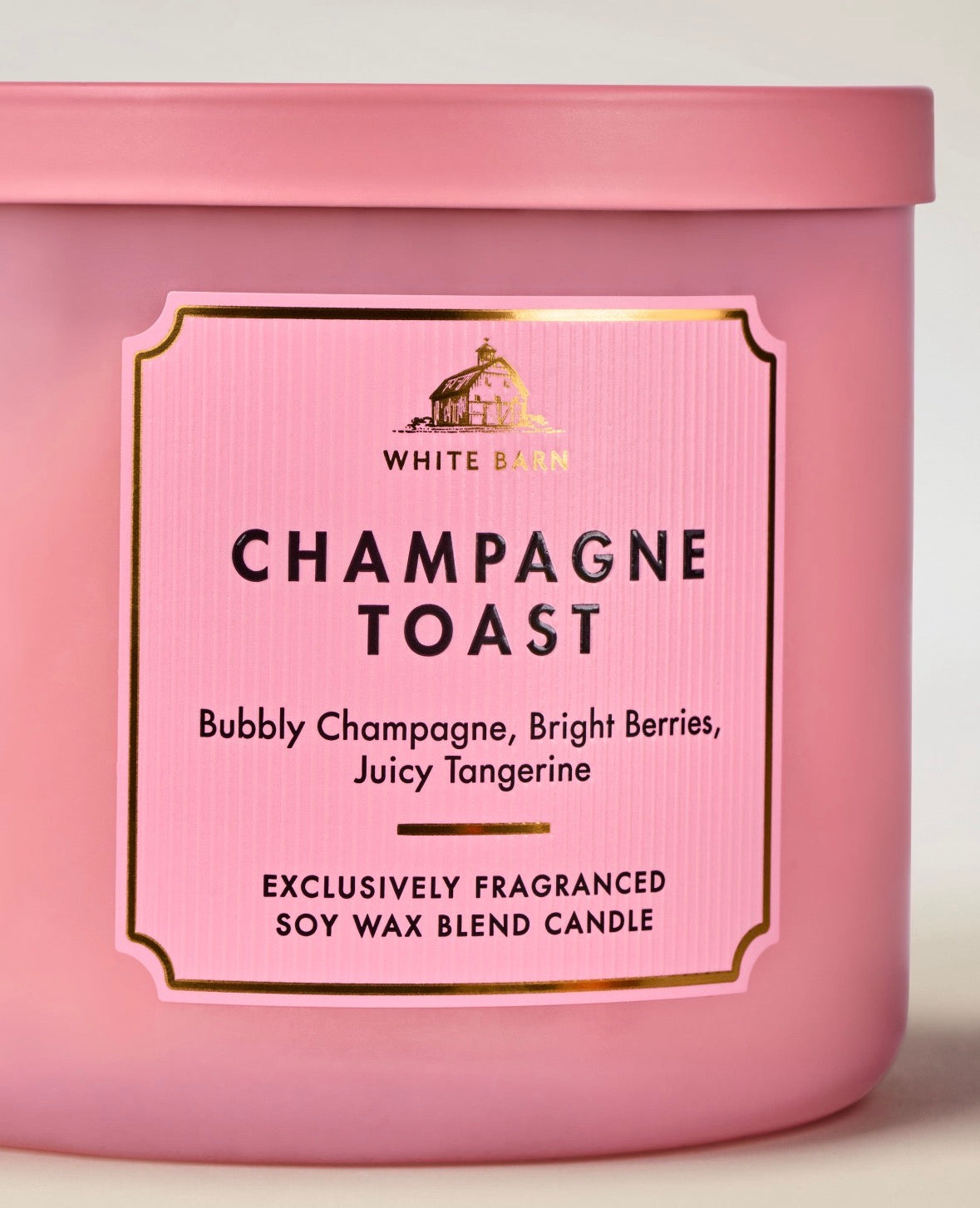 Vela Champagne Toast 3 Mechas Bath & Body Works White Barn – 14.5 oz / 411 g