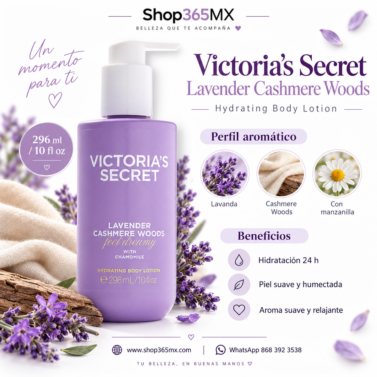 Victoria’s Secret Lavender Cashmere Woods Hydrating Body Lotion 296 ml