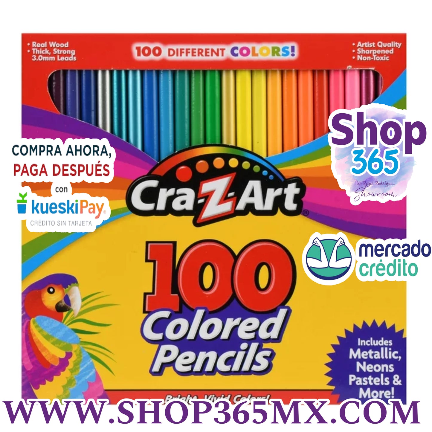 Cra-Z-Art 100 lápices de colores, desde niños principiantes hasta adultos, suministros de regreso a la escuela