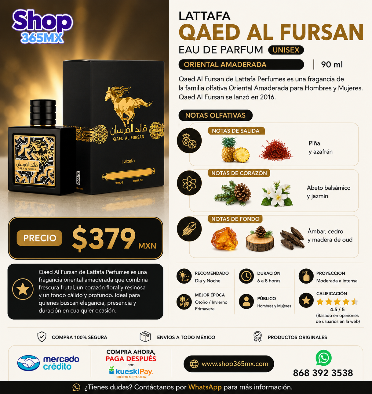 LATTAFA Qaed Al Fursan EDP H 100ML