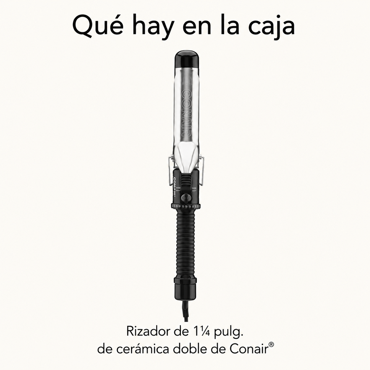 Conair Instant Heat Plancha para Rizar el Cabello de 1-1/4", para Cabello Corto, Medio y Largo