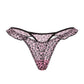 Victoria’s Secret Panty Tanga Rosa Animal Print con Volantes