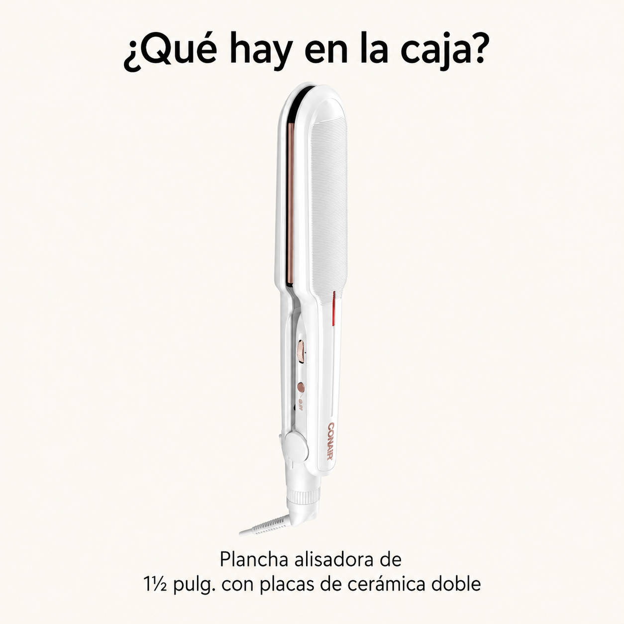 Double Ceramic Conair Plancha Plana 1,5 Pulgadas, Oro Rosa CS922N