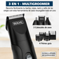 Wahl Barba Recargable Todo en uno, Bigote, Recortador de Detalles para Hombre, Negro, 05644