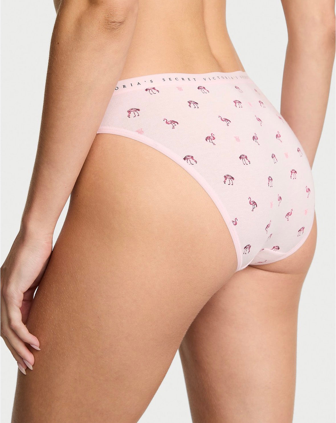 Victoria’s Secret Bikini Panty Rosa con Estampado de Flamingos