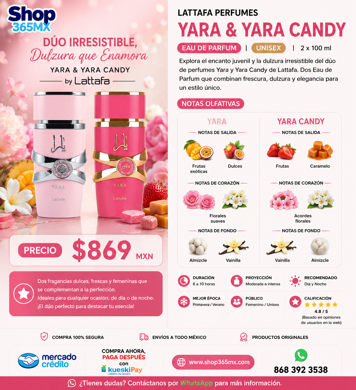 Lattafa Set Yara & Yara Candy EDP M 100ml