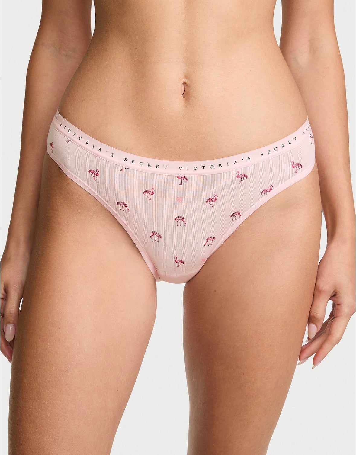 Victoria’s Secret Bikini Panty Rosa con Estampado de Flamingos