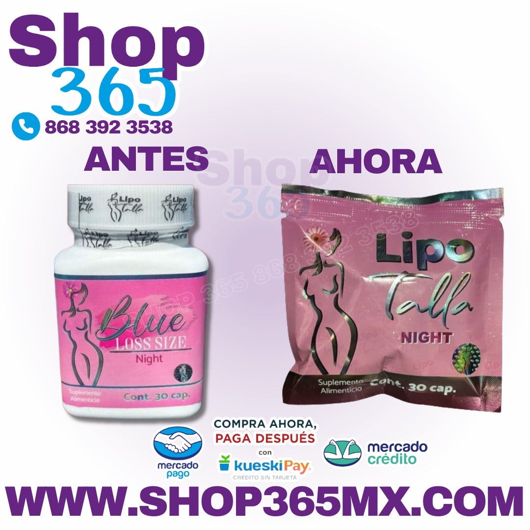 Lipotalla Blue Loss Size más Nigth y Cafe