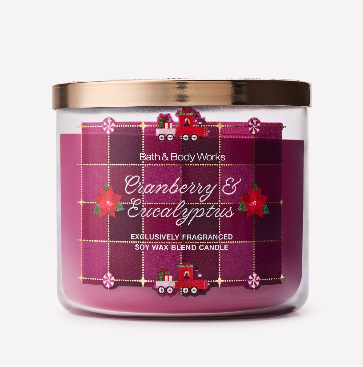 Cranberry & Eucalyptus Vela 3 Mechas Bath & Body Works 411 g