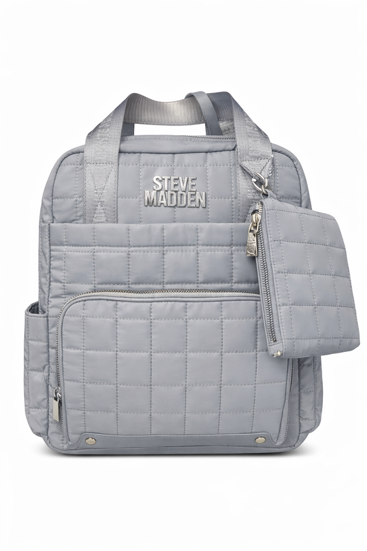 Mochila / pañalera Steve Madden Gris