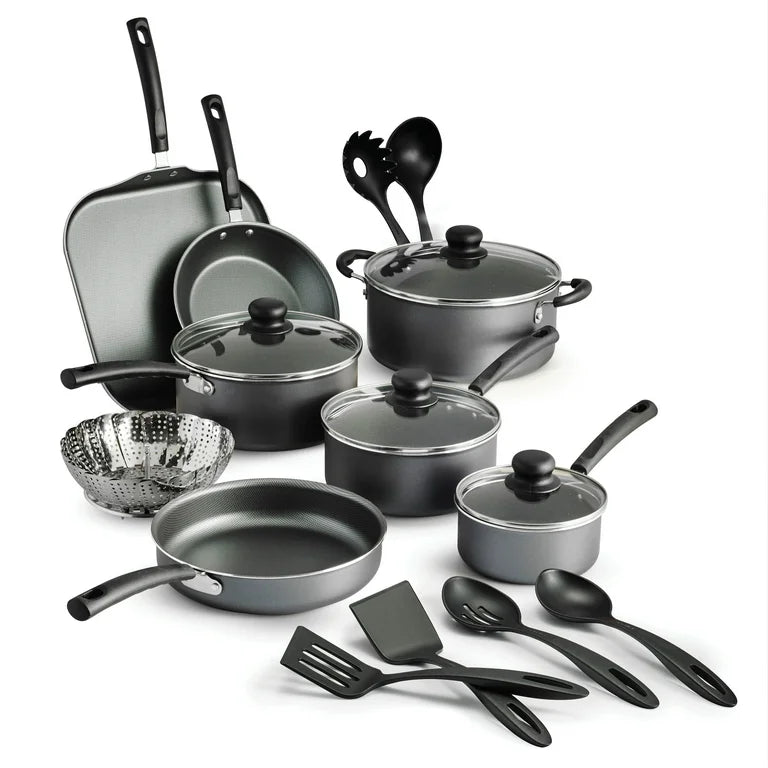 Juego de utensilios de cocina antiadherentes Tramontina Primaware de 18 piezas, negro