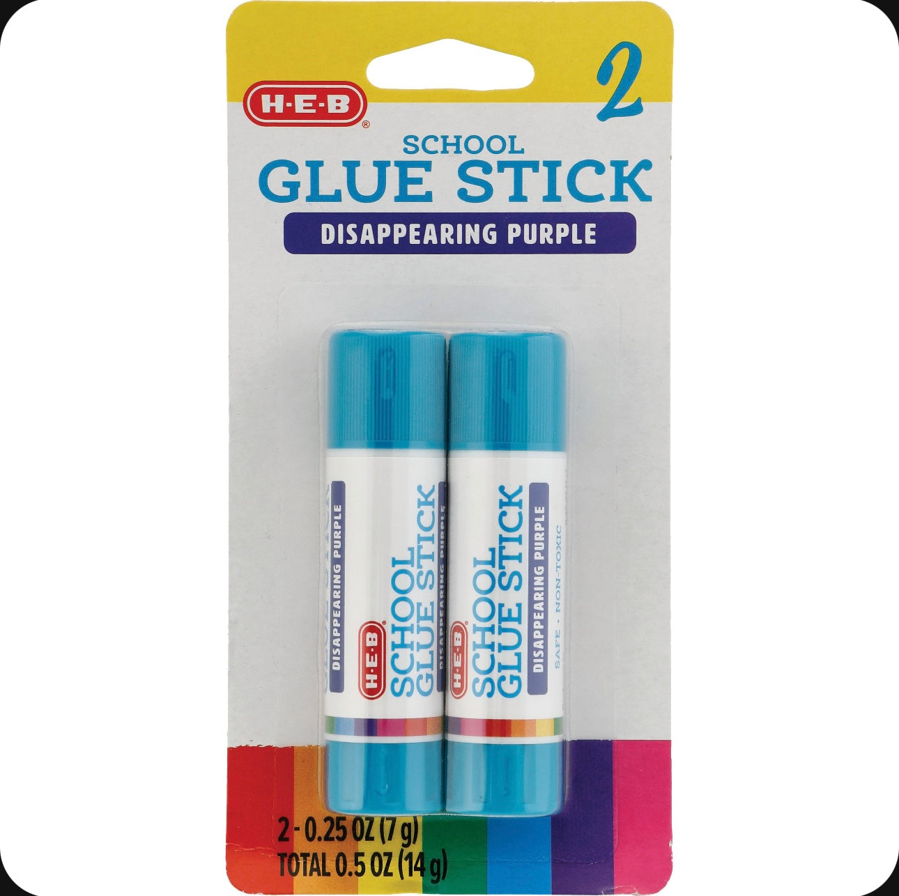 H‑E‑B School Glue Sticks - Disappearing Purple 2PCS