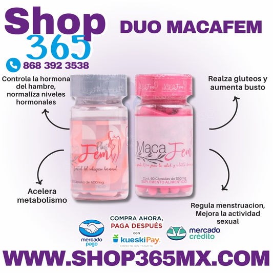 Duo Macafem Plus y Cápsula Rosa