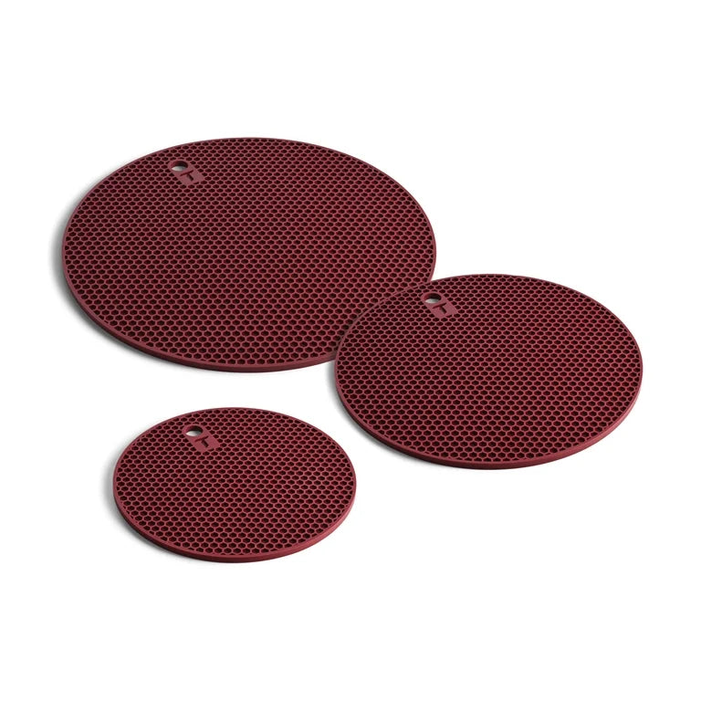 Juego de utensilios de cocina antiadherentes de cerámica Tramontina Ceramaware de 20 piezas, color vino.