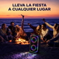 OKKO Altavoz Bluetooth Portátil Sonic Bass V4: Altavoz Inalámbrico para Fiestas con Graves Profundos, Altavoz Karaoke con Puerto para Micrófono, Luces LED, Altavoz Recargable Portátil para Exteriores