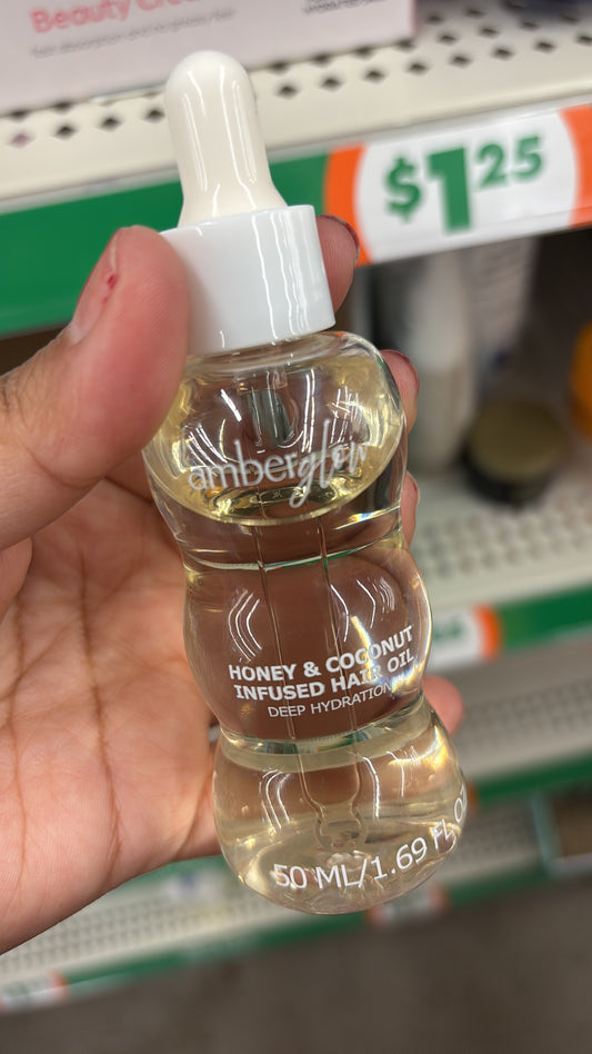 Amber Glow honey & coconut Infused Hair Oil