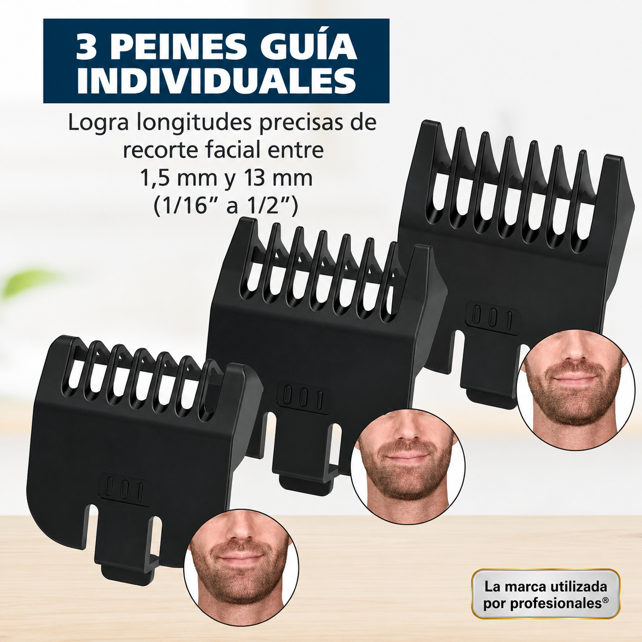Wahl Barba Recargable Todo en uno, Bigote, Recortador de Detalles para Hombre, Negro, 05644