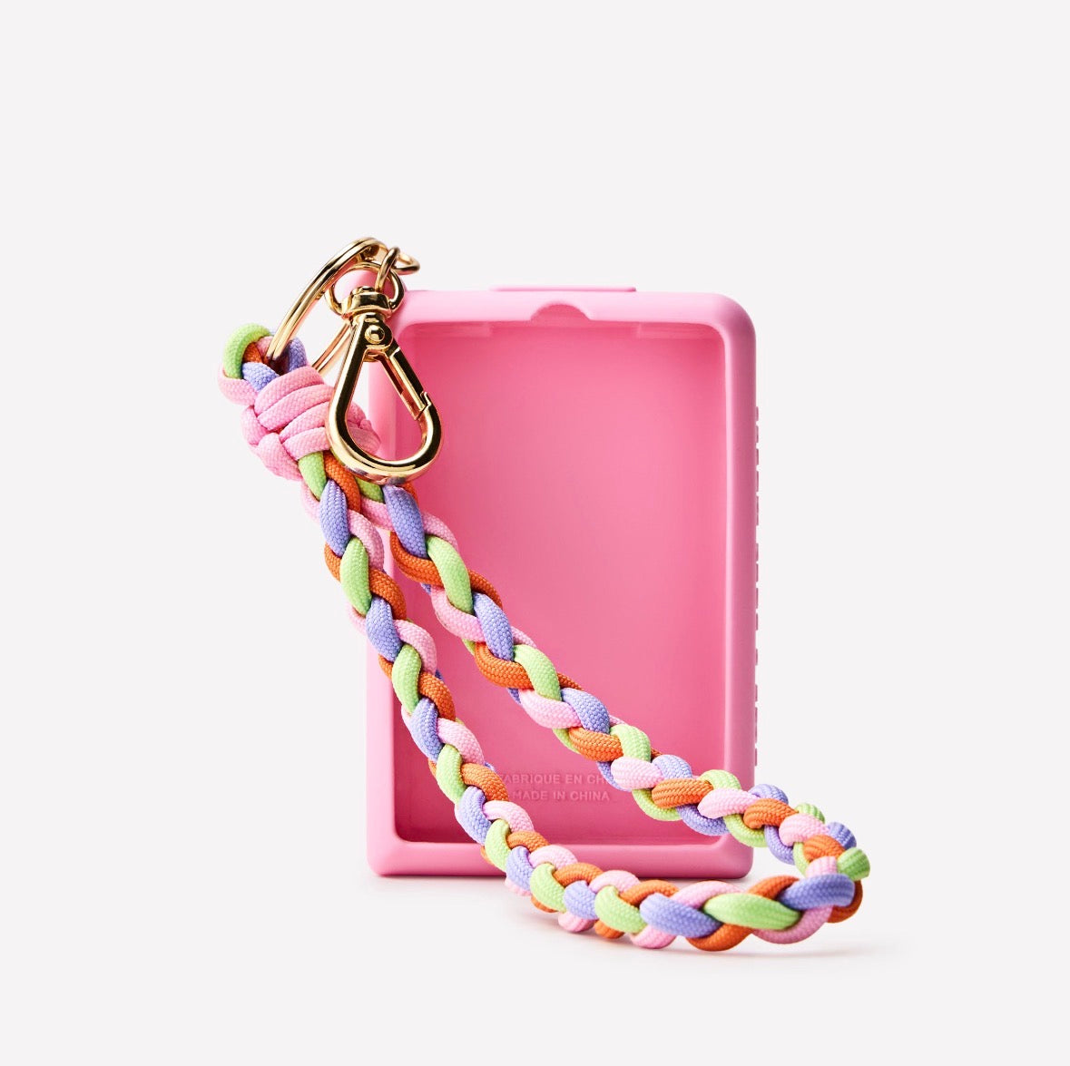 Bath & Body Works Pink Wristlet – Porta Spray Antibacterial Rosa con Correa Trenzada 💗✨
