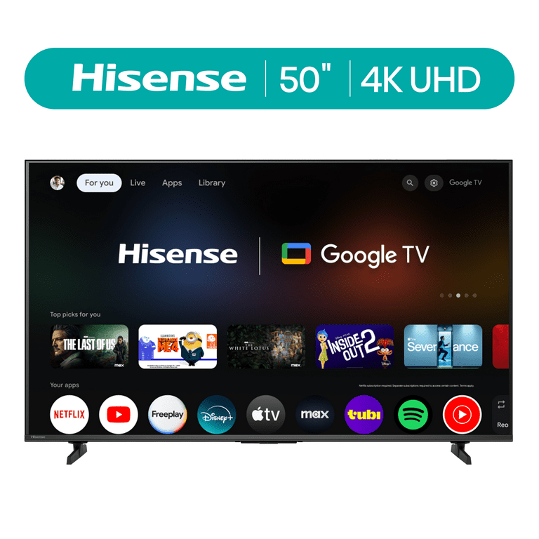 Hisense Clase de 50 Pulgadas Serie H5 4K UHD HDR Google Smart TV (50H5BG, Modelo 2025) - Dolby Vision Gaming, HDR 10, Motion Rate 120, Escalador de IA, DTS Virtual X, Modo de Juego Plus, Asistente de Google Integrado