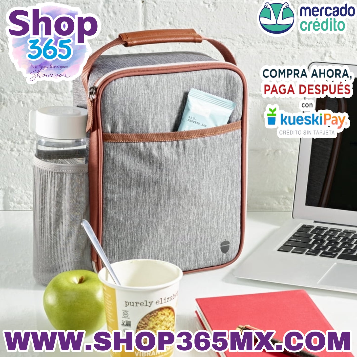 Acorn St by Fit & Fresh Bolsa de almuerzo reutilizable con aislamiento vertical para hombres, mujeres, niños, acero