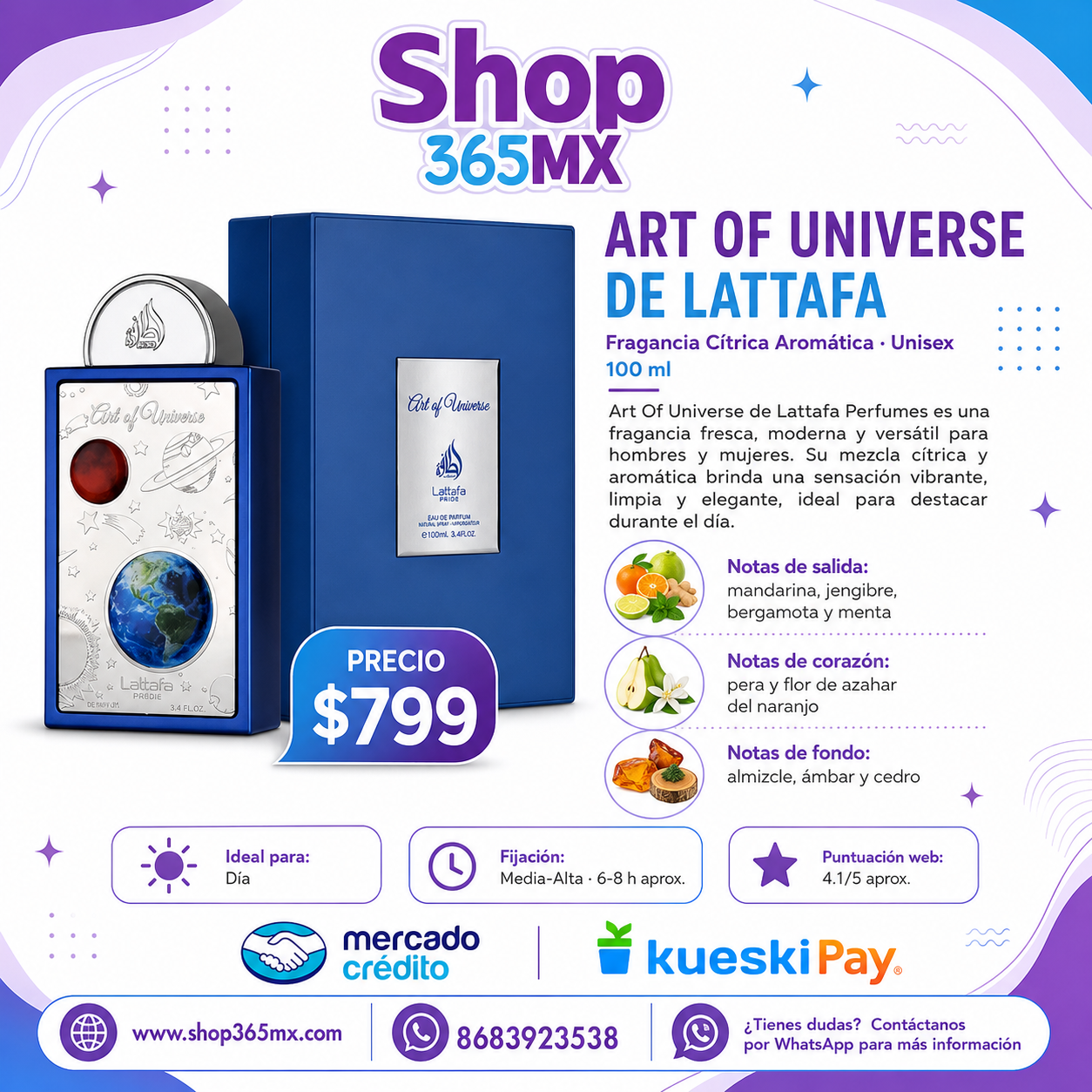 Lattafa Art Of Universe EDP U 100ML