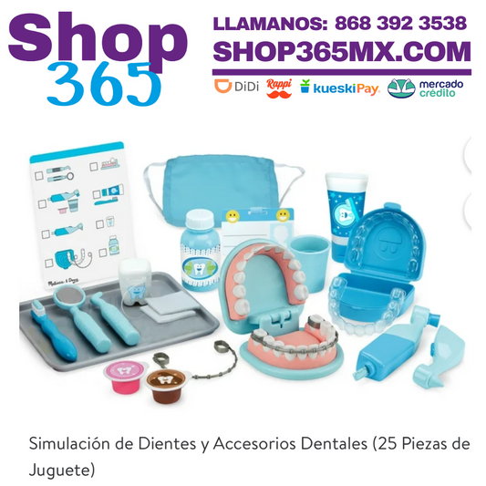 Jueguete Simulación de Dientes y accesorios dentales 25 piezas