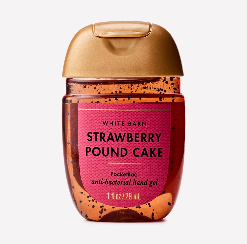 Gel Antibacterial Strawberry Pound Cake PocketBac Bath & Body Works 29 ml