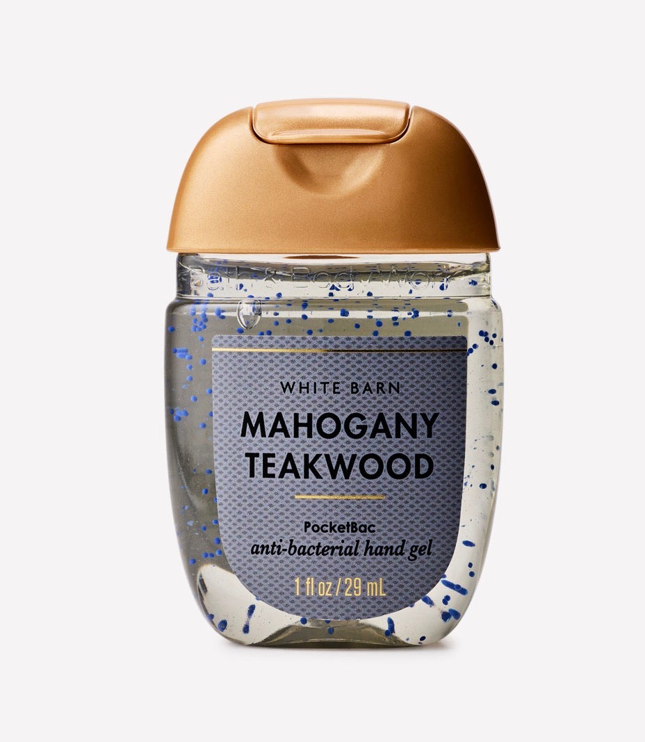 Gel Antibacterial Mahogany Teakwood PocketBac Bath & Body Works 29 ml