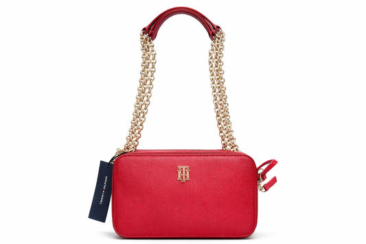 Bolsa Tommy Hilfiger Roja con Cadena Dorada