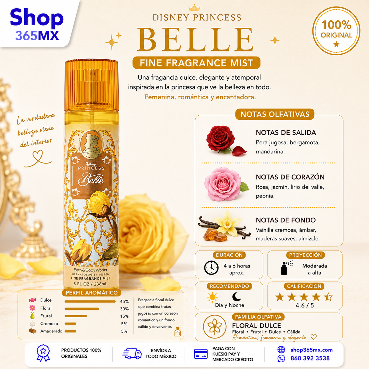 BATH & BODY WORKS Belle Body Mist 236ml