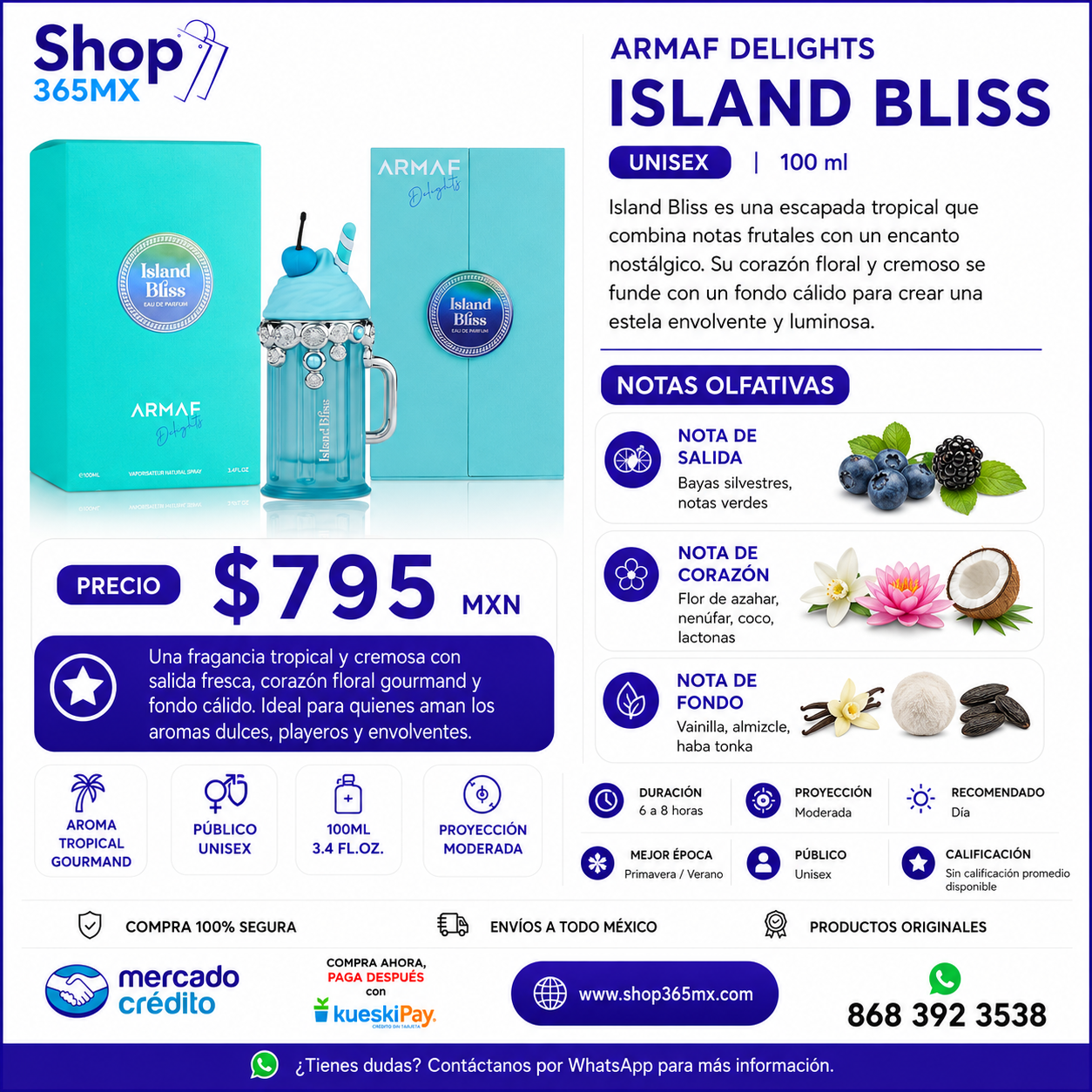 ARMAF DELIGHTS Island Bliss EDP M 100ML