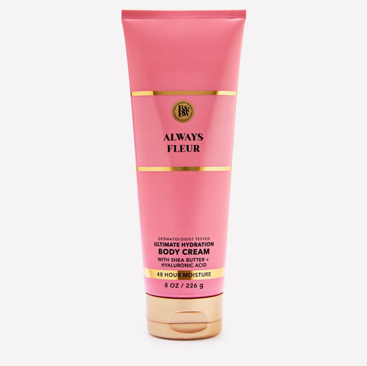 Bath & Body Works Always Fleur Body Cream 226 g – Crema Corporal con Karité y Ácido Hialurónico