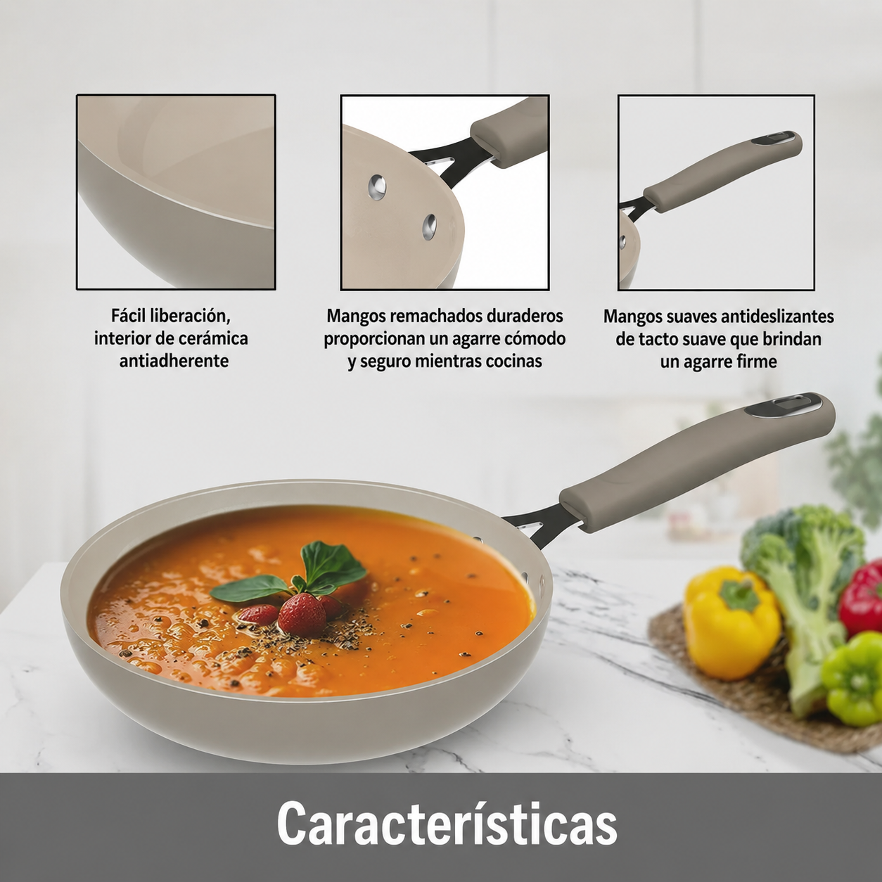 Mainstays Juego de Utensilios de Cocina de Cerámica de Calibre Pesado de 10 Piezas