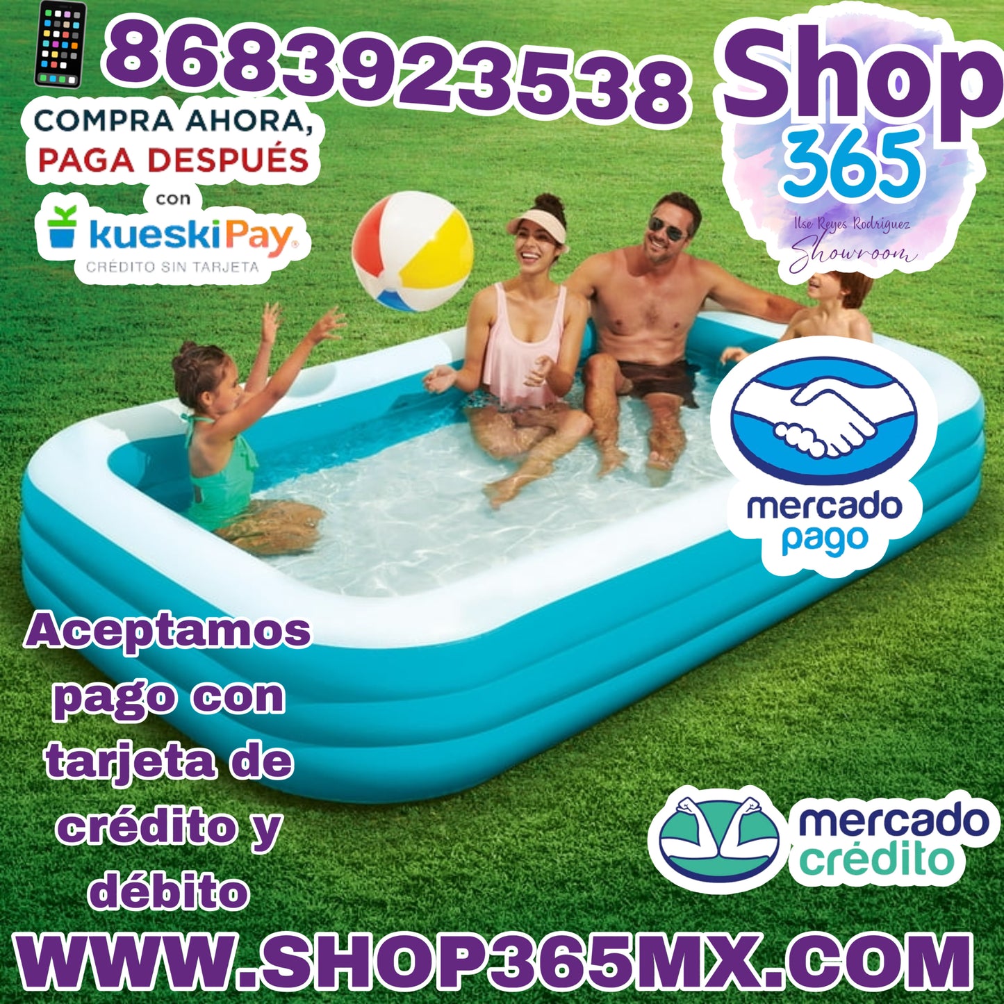 Piscina inflable familiar Bluescape Blue de 10 pies, redonda, a partir de 6 años, unisex