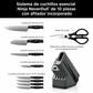 Ninja Sistema de Cuchillos Esenciales Foodi NeverDull de 10 Piezas con Afilador, Acero Inoxidable, K12010