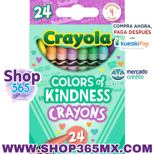 Crayones Crayola Colors of Kindness, 24 unidades, útiles para maestros, útiles escolares, colores surtidos