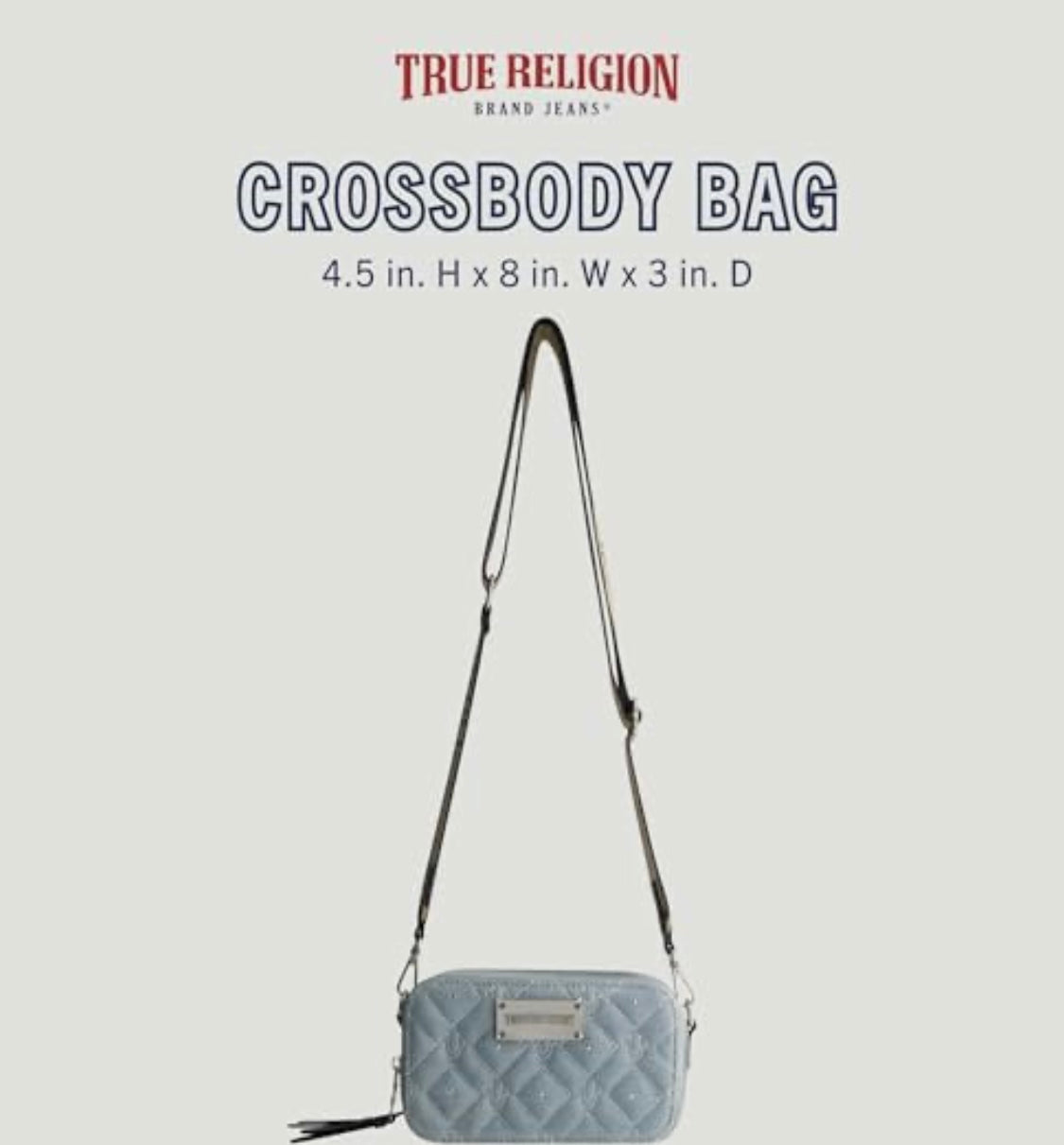 Bolsa Crossbody True Religion – Mezclilla claro ORIGINAL