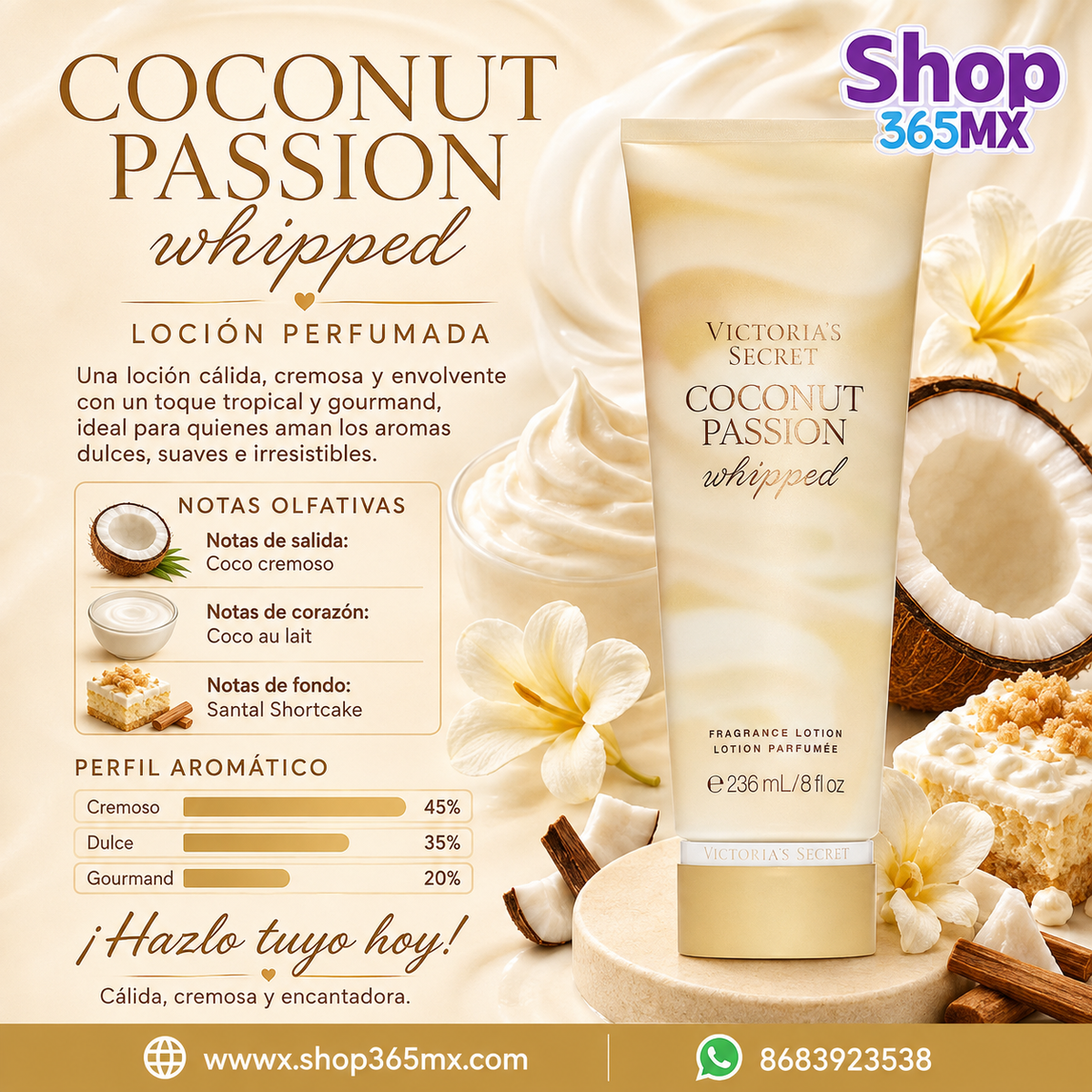 Victoria’s Secrets Coconut Passion Whipped Body Lotion