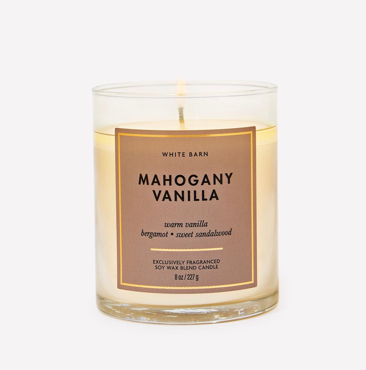 Mahogany Vanilla – Vela Aromática 1 Mecha White Barn 8 oz / 227 g