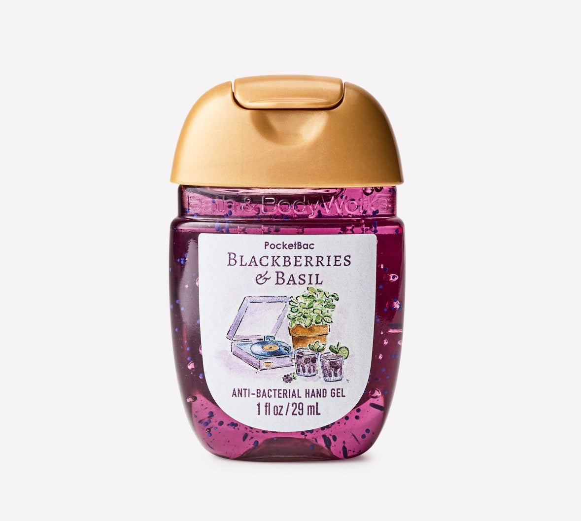 Gel Antibacterial Blackberries & Basil PocketBac Bath & Body Works 29 ml