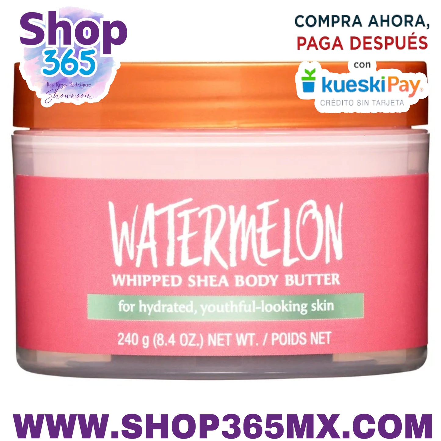 Tree Hut Mantequilla Corporal Batida de Karité Hidratación Ligera para una Piel Suave y Tersa, Sandía, 8.4oz