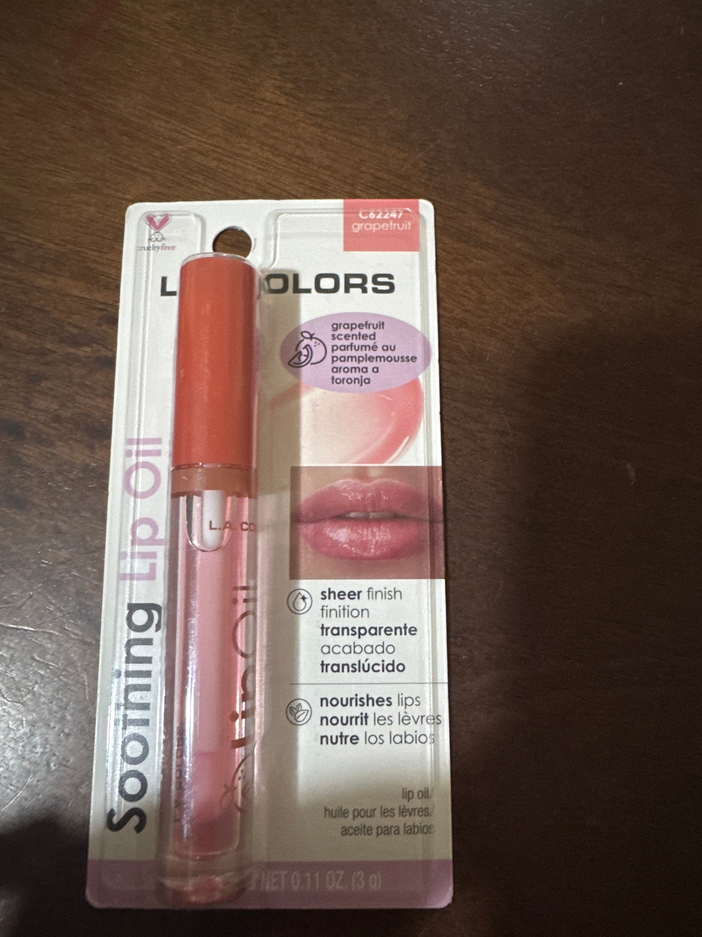 Lip Oil LA Colors grapefruit