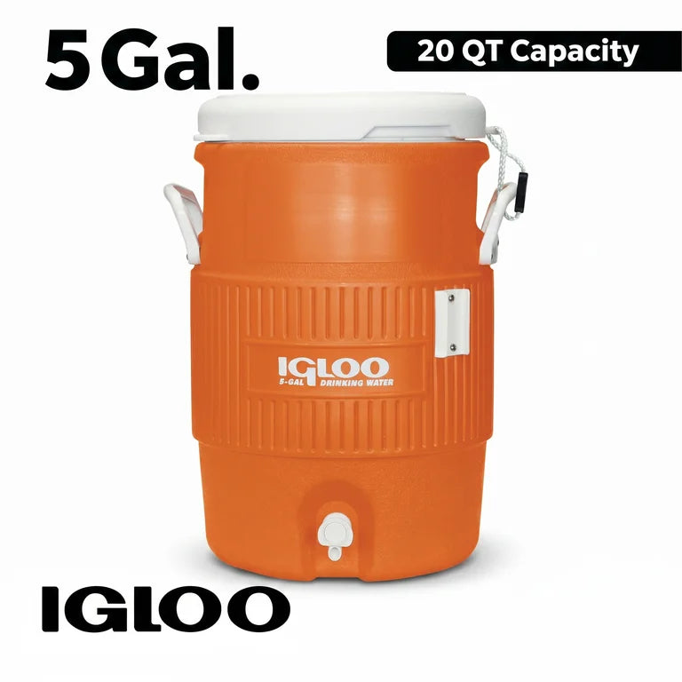 Igloo Enfriador de Bebidas Resistente de 5 Galones, Naranja